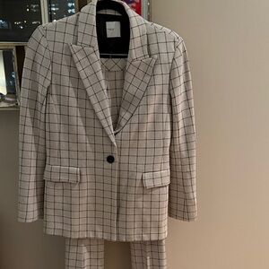 Rosetta Getty Black and White Checkered Suit